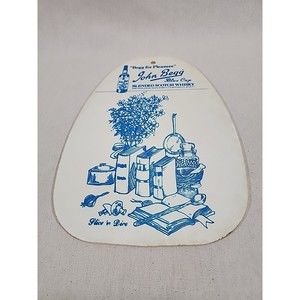 8" x 10-1/2" Plastic cutting board John Begg Blue Cap Blended Scotch Whisky